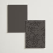 "Bliss" - Foil-Pressed Menus in Cocoa by Leah Bisch - Back of Card Options
