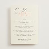 "together" - Foil-Pressed Menus in Cream Puff by Pixel and Hank - Front