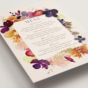 "Bouquet" - Foil-Pressed Menus in Cream by Lori Wemple - Detail