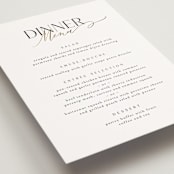 "Overlay" - Foil-Pressed Menus in Silk by Kelly Schmidt - Detail