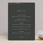 "Gather" - Foil-Pressed Menus in Ebony by Leah Bisch - Front