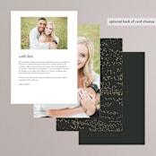 "Gather" - Foil-Pressed Menus in Ebony by Leah Bisch - Back of Card Options