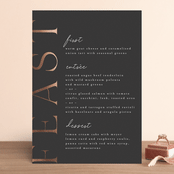 "Finley" - Foil-Pressed Menus in Graphite by Kristie Kern - Front