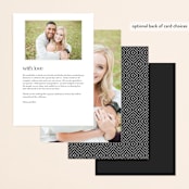 "Finley" - Foil-Pressed Menus in Graphite by Kristie Kern - Back of Card Options