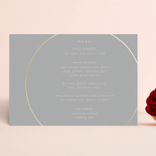 "lili" - Foil-Pressed Menus in Ash by Lori Wemple - Front