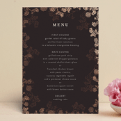 "Embracing" - Foil-Pressed Menus in Autumn by Susan Moyal - Front
