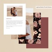 "Embracing" - Foil-Pressed Menus in Autumn by Susan Moyal - Back of Card Options