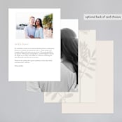"Sophisticated" - Foil-Pressed Menus in Ivory by Kelly Schmidt - Back of Card Options