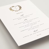 "Heritage" - Foil-Pressed Menus in Honeysuckle by Leah Bisch - Detail