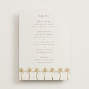 "Sunset by the Sea" - Foil-Pressed Menus in Tan by lulu and isabelle - Front