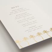 "Sunset by the Sea" - Foil-Pressed Menus in Tan by lulu and isabelle - Detail