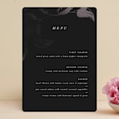 "Halcyon" - Foil-Pressed Menus in Tuxedo by Leah Bisch - Front