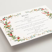 "Tropica" - Foil-Pressed Menus in Papaya by Susan Moyal - Detail