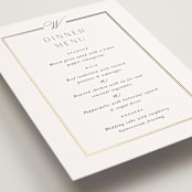 "Elegant Type" - Foil-Pressed Menus in Pearl by Leah Bisch - Detail