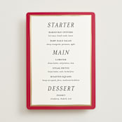 "Amore" - Foil-Pressed Menus in Snow by Ani Somi - Front