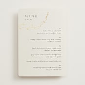 "Vine Wrap" - Foil-Pressed Menus in Cotton by Amy Kross - Front