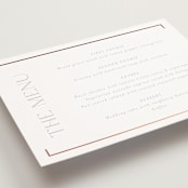 "Bellino" - Foil-Pressed Menus in Snow by AK Graphics - Detail