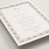 "Islamic Arch" - Foil-Pressed Menus in Scarlet by Sabrin Deirani - Detail
