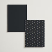 "Beautiful Chuppah" - Foil-Pressed Menus in Midnight by Ana de Sousa - Back of Card Options