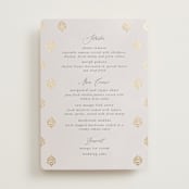 "Shraddha" - Foil-Pressed Menus in Celestial by Deynaaz Daraei - Front