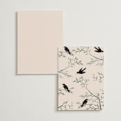 "LOVEBIRDS" - Foil-Pressed Menus in Cream by Elly - Back of Card Options