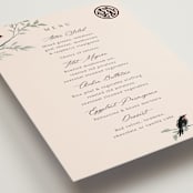 "LOVEBIRDS" - Foil-Pressed Menus in Cream by Elly - Detail