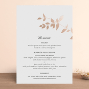 "Daydream" - Foil-Pressed Menus in Copper by Jennifer Postorino - Front