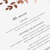 "Daydream" - Foil-Pressed Menus in Copper by Jennifer Postorino - Detail
