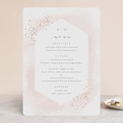 "Sparkling Champagne" - Foil-Pressed Menus in Blush by Kristie Kern - Front