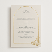 "Shimmering Hydrangeas" - Foil-Pressed Menus in Tea Time by Susan Zinader - Front