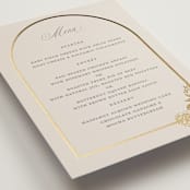 "Shimmering Hydrangeas" - Foil-Pressed Menus in Tea Time by Susan Zinader - Detail