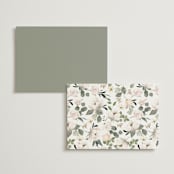 "Country Garden" - Foil-Pressed Menus in Verdant by Susan Moyal - Back of Card Options