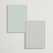 "Castle" - Foil-Pressed Menus in Hummingbird by Claudia Orengo - Back of Card Options