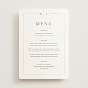 "Arcadia" - Foil-Pressed Menus in Silk by Kelly Schmidt - Front