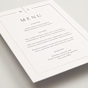 "Arcadia" - Foil-Pressed Menus in Silk by Kelly Schmidt - Detail