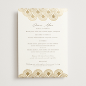 "Gilded Henna" - Foil-Pressed Menus in Lily by Mansi Verma - Front