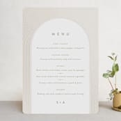 "Bloom" - Foil-Pressed Menus in Tea by Leah Bisch - Front