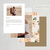 "Bloom" - Foil-Pressed Menus in Tea by Leah Bisch - Back of Card Options