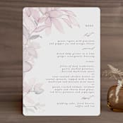 "side romance" - Foil-Pressed Menus in Sunset by Phrosné Barwood - Front