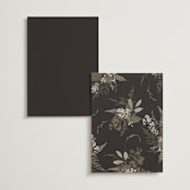 "Garden" - Foil-Pressed Menus in Mahogany by Leah Bisch - Back of Card Options
