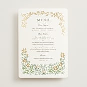 "In the country" - Foil-Pressed Menus in Forest by Paper Sun Studio - Front