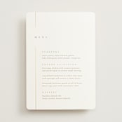 "London" - Foil-Pressed Menus in Brass by Kelly Schmidt - Front