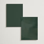 "Garden Serenity" - Foil-Pressed Menus in Greenery by Itsy Belle Studio - Back of Card Options