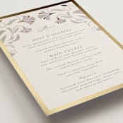 "Deco Nouveau" - Foil-Pressed Menus in Vanilla by Lori Wemple - Detail