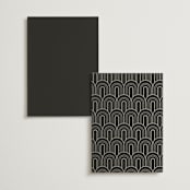 "The Arc" - Foil-Pressed Menus in Truffle by Vera Lim - Back of Card Options