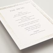"Flicker" - Foil-Pressed Menus in Sparkle by Pixel and Hank - Detail