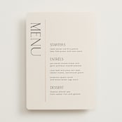"Modern Corner" - Foil-Pressed Menus in Linen by Kelly Schmidt - Front