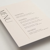 "Modern Corner" - Foil-Pressed Menus in Linen by Kelly Schmidt - Detail