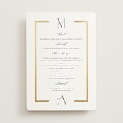 "Chisel" - Foil-Pressed Menus in Quartz by Kristie Kern - Front
