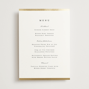 "Defined" - Foil-Pressed Menus in Snow by mo kelley - Front